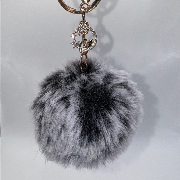 Accessories - Fur Pom Pom Keychain Bag Charm